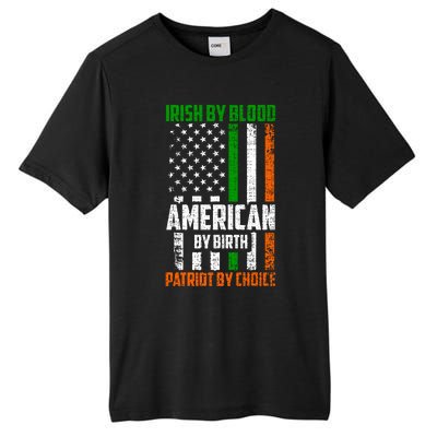 Irish By Blood American By Birth Patriotic By Choice Gift Tall Fusion ChromaSoft Performance T-Shirt