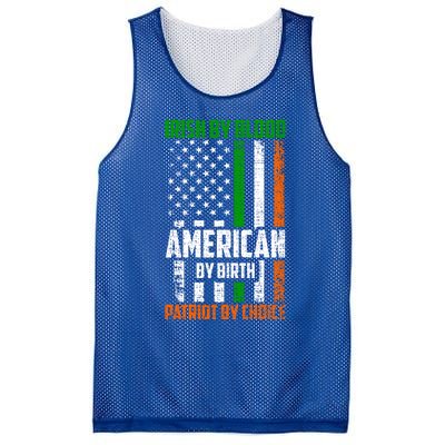 Irish By Blood American By Birth Patriotic By Choice Gift Mesh Reversible Basketball Jersey Tank