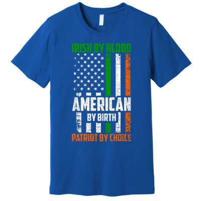 Irish By Blood American By Birth Patriotic By Choice Gift Premium T-Shirt