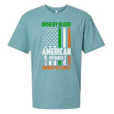 Irish By Blood American By Birth Patriotic By Choice Gift Sueded Cloud Jersey T-Shirt