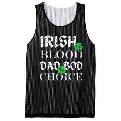 Irish By Blood Dad Bod By Choice St Patricks Day Men Mesh Reversible Basketball Jersey Tank