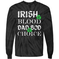 Irish By Blood Dad Bod By Choice St Patricks Day Men Tie-Dye Long Sleeve Shirt