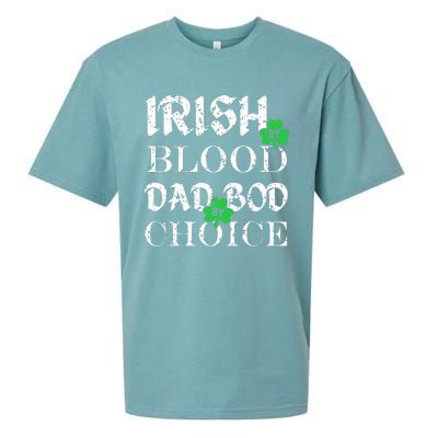 Irish By Blood Dad Bod By Choice St Patricks Day Men Sueded Cloud Jersey T-Shirt