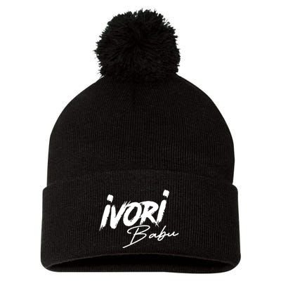 Ivori Babu Beat A Bitch Up Pom Pom 12in Knit Beanie