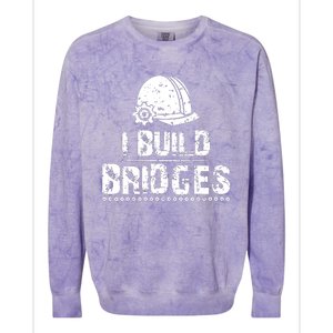 I Build Bridges Colorblast Crewneck Sweatshirt