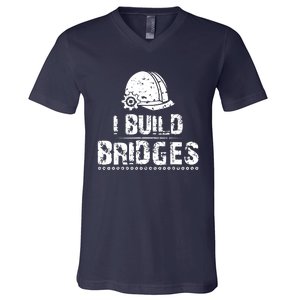 I Build Bridges V-Neck T-Shirt