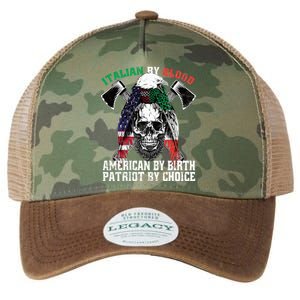 Italian By Blood American By Birth Patriot By Choice Eagle Legacy Tie Dye Trucker Hat