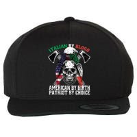 Italian By Blood American By Birth Patriot By Choice Eagle Wool Snapback Cap