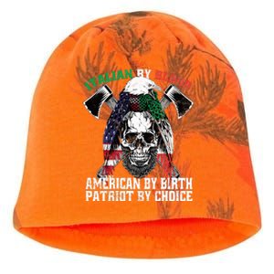 Italian By Blood American By Birth Patriot By Choice Eagle Kati - Camo Knit Beanie