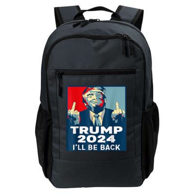 ILl Be Back Trump 2024 Vintage Donald Trump 4th Of July Daily Commute Backpack