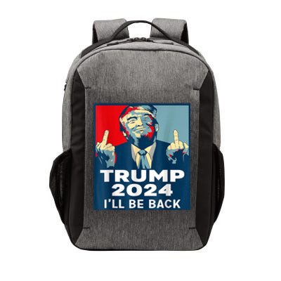 ILl Be Back Trump 2024 Vintage Donald Trump 4th Of July Vector Backpack