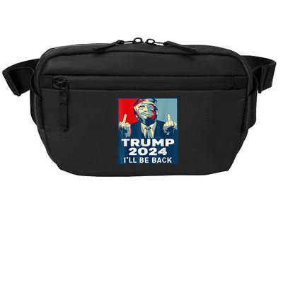 ILl Be Back Trump 2024 Vintage Donald Trump 4th Of July Crossbody Pack