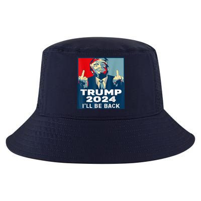 ILl Be Back Trump 2024 Vintage Donald Trump 4th Of July Cool Comfort Performance Bucket Hat