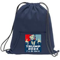 ILl Be Back Trump 2024 Vintage Donald Trump 4th Of July Sweatshirt Cinch Pack Bag