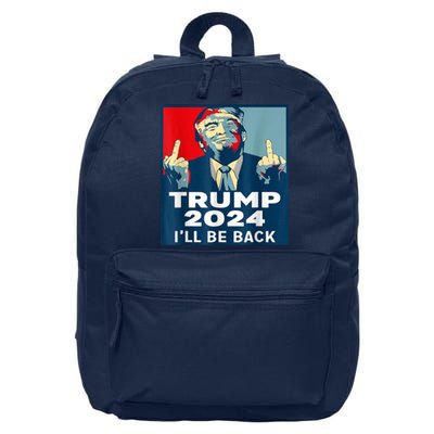 ILl Be Back Trump 2024 Vintage Donald Trump 4th Of July 16 in Basic Backpack