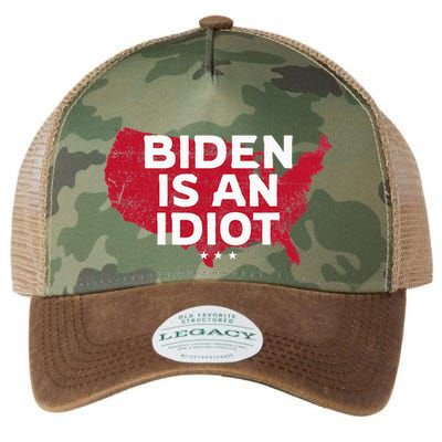 Impeach Biden Biden Is An Idiot Antibiden 8646 Usa Legacy Tie Dye Trucker Hat
