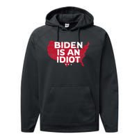 Impeach Biden Biden Is An Idiot Antibiden 8646 Usa Performance Fleece Hoodie