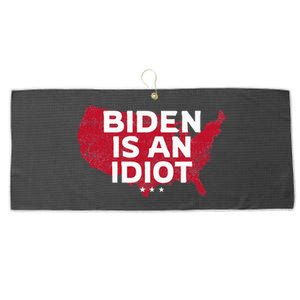 Impeach Biden Biden Is An Idiot Antibiden 8646 Usa Large Microfiber Waffle Golf Towel