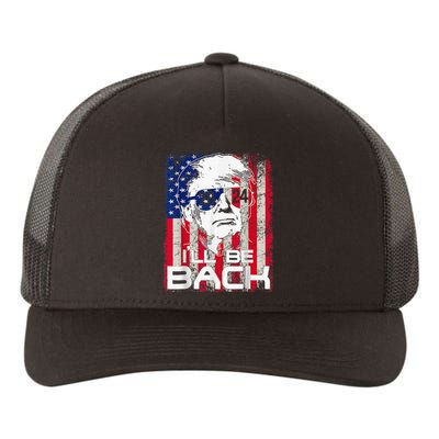 Ill Be Back Trump 2024 Vintage Donald Trump 4th Of July Yupoong Adult 5-Panel Trucker Hat