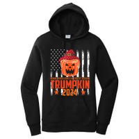 Ill Be Back Trumpkin Trump Halloween Party Costume 2024 Women's Pullover Hoodie