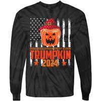 Ill Be Back Trumpkin Trump Halloween Party Costume 2024 Tie-Dye Long Sleeve Shirt