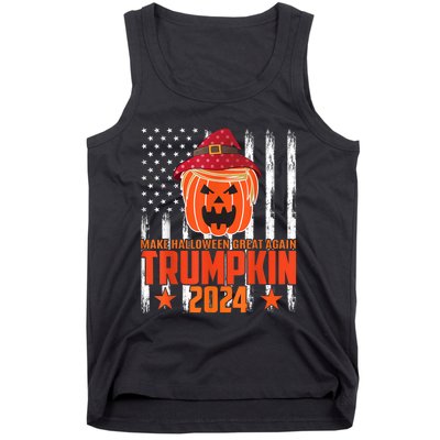 Ill Be Back Trumpkin Trump Halloween Party Costume 2024 Tank Top