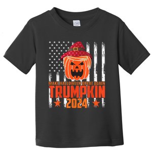 Ill Be Back Trumpkin Trump Halloween Party Costume 2024 Toddler T-Shirt