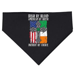 Irish By Blood American By Birth Patriot By Choice USA-Made Doggie Bandana