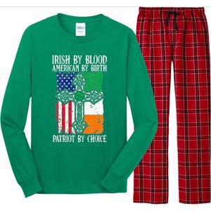 Irish By Blood American By Birth Patriot By Choice Long Sleeve Pajama Set