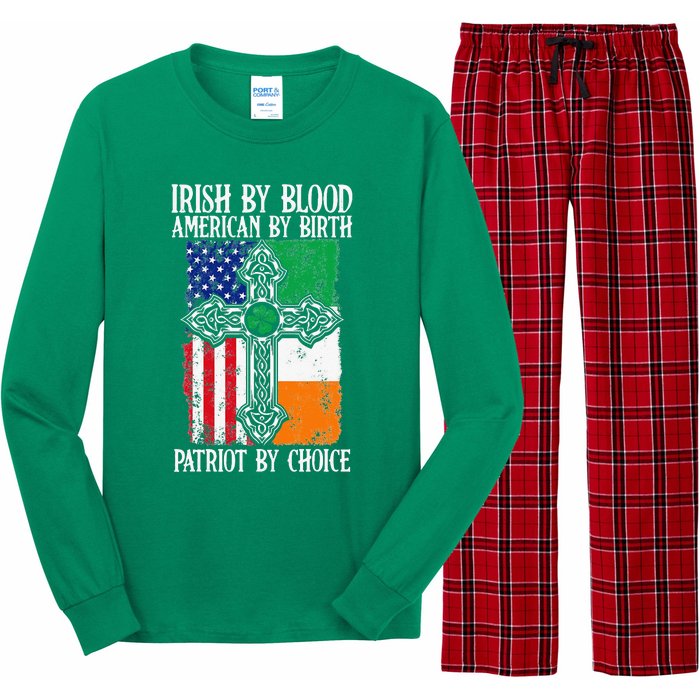 Irish By Blood American By Birth Patriot By Choice Long Sleeve Pajama Set