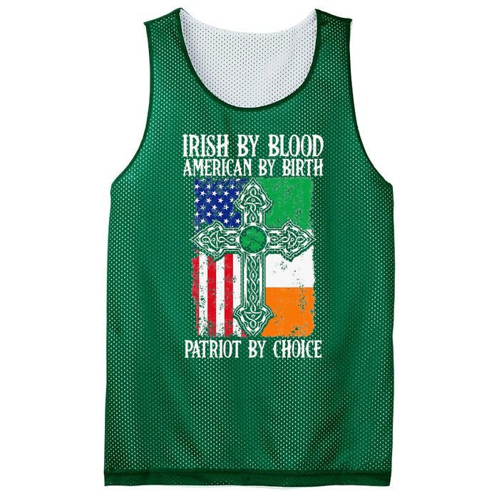 Irish By Blood American By Birth Patriot By Choice Mesh Reversible Basketball Jersey Tank