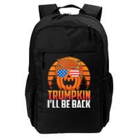 Ill Be Back Trumpkin Trump Halloween Party Costume 2024 Daily Commute Backpack