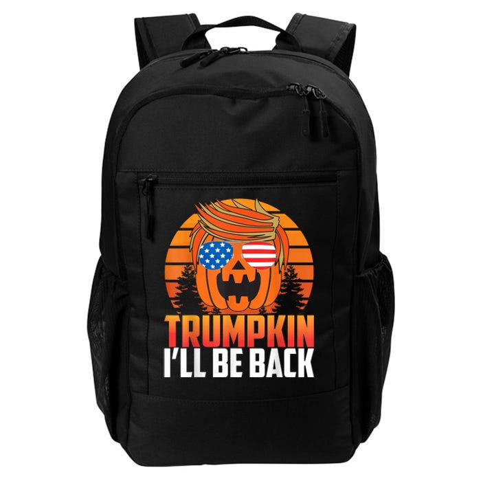 Ill Be Back Trumpkin Trump Halloween Party Costume 2024 Daily Commute Backpack