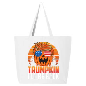 Ill Be Back Trumpkin Trump Halloween Party Costume 2024 25L Jumbo Tote