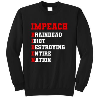 Impeach Biden Braindead Idiot Anti Joe Biden Sweatshirt