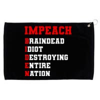 Impeach Biden Braindead Idiot Anti Joe Biden Grommeted Golf Towel