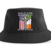 Irish By Blood American By Birth Patriot By Choice Sustainable Bucket Hat