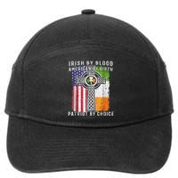 Irish By Blood American By Birth Patriot By Choice 7-Panel Snapback Hat