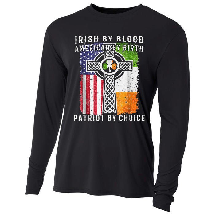 Irish By Blood American By Birth Patriot By Choice Cooling Performance Long Sleeve Crew