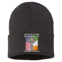 Irish By Blood American By Birth Patriot By Choice Sustainable Knit Beanie