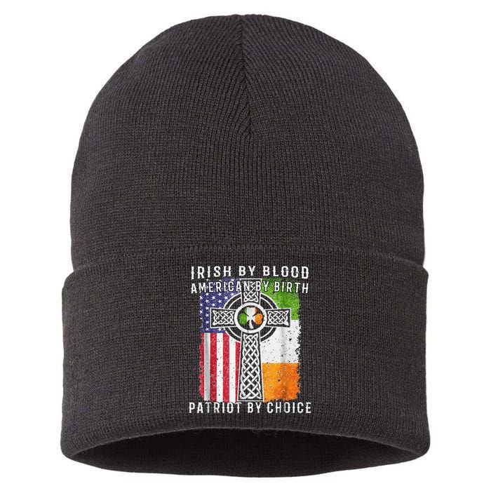 Irish By Blood American By Birth Patriot By Choice Sustainable Knit Beanie