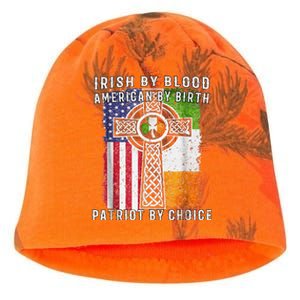 Irish By Blood American By Birth Patriot By Choice Kati - Camo Knit Beanie