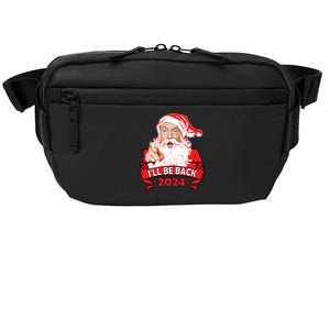 I'll Be Back 2024 Funny Trump 2024 Santa Christmas Xmas Cute Gift Crossbody Pack