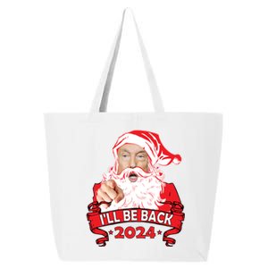 I'll Be Back 2024 Funny Trump 2024 Santa Christmas Xmas Cute Gift 25L Jumbo Tote