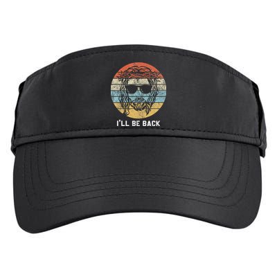 Ill Be Back Vintage Jesus Christian Adult Drive Performance Visor