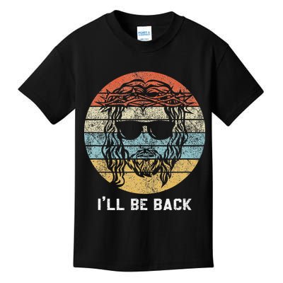 Ill Be Back Vintage Jesus Christian Kids T-Shirt