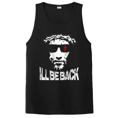 ILl Be Back Jesus Christ Faith Based Christian Design PosiCharge Competitor Tank