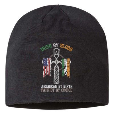 Irish By Blood American By Birth Patriot By Choice Sustainable Beanie