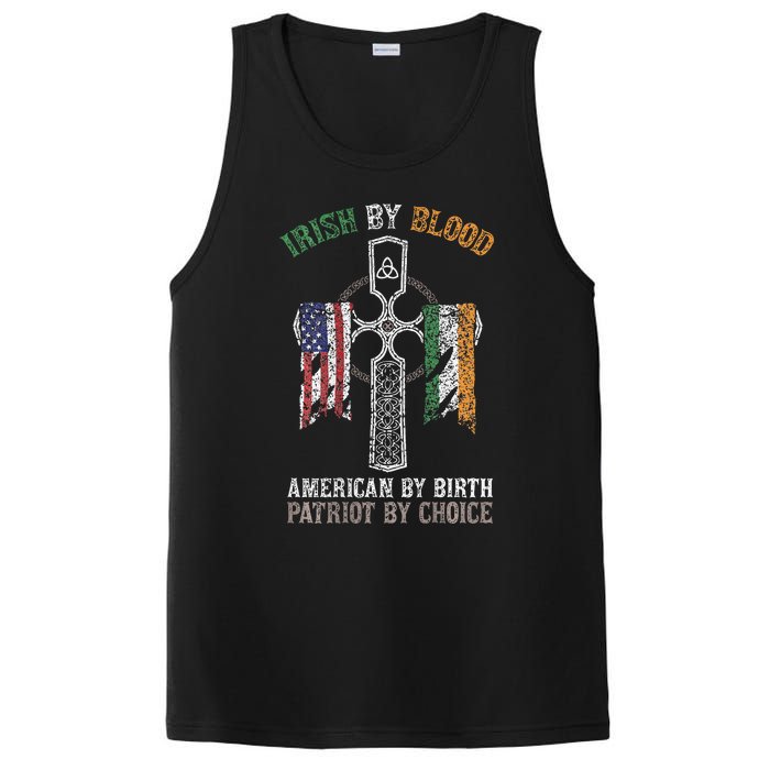 Irish By Blood American By Birth Patriot By Choice PosiCharge Competitor Tank