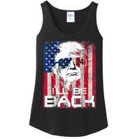 I'll Be Back Trump 2024 Vintage Donald Trump 4th Of July Ladies Essential Tank